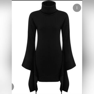 Killstar Arcadia Black Turtleneck Sweater Dress